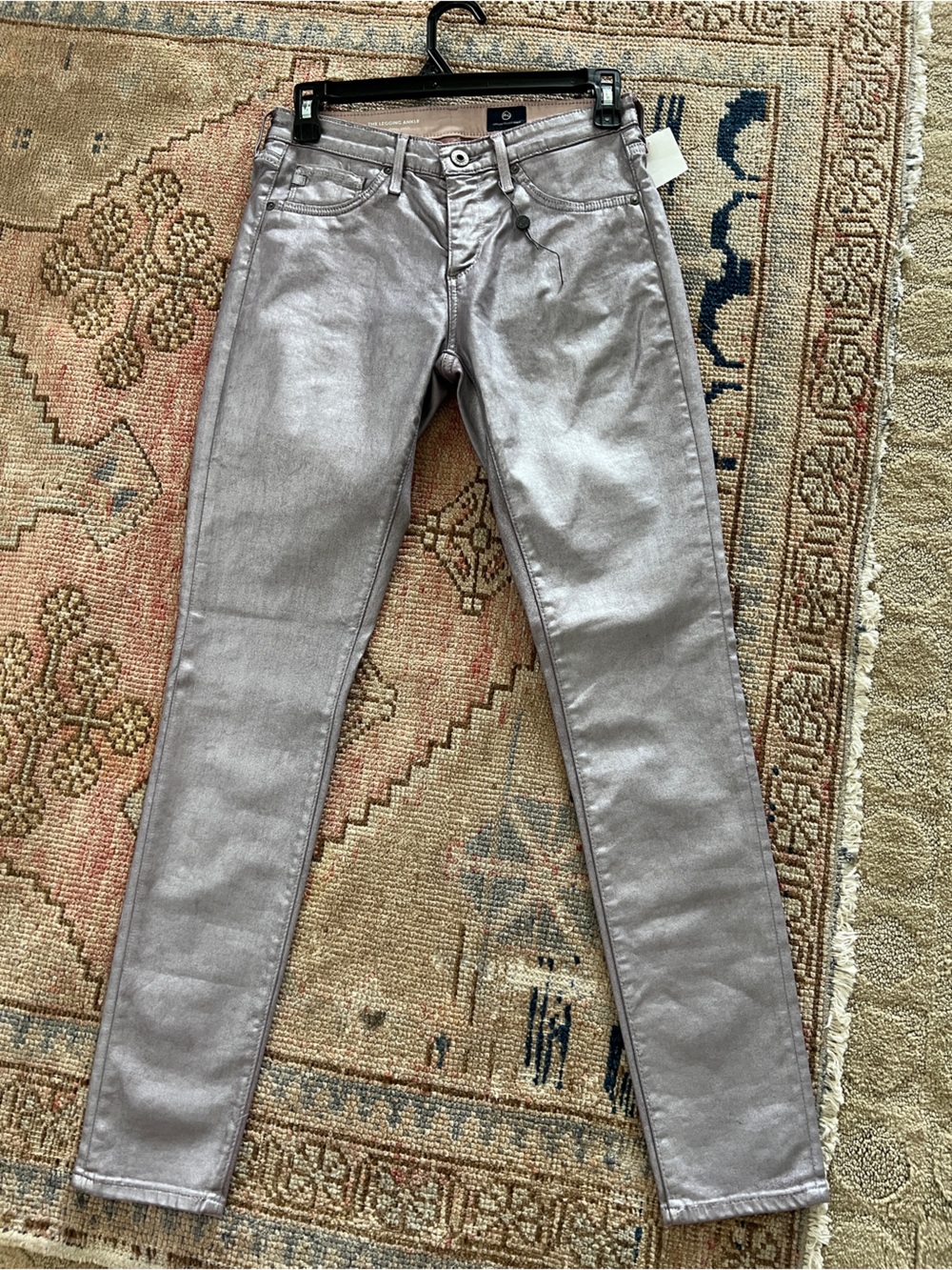 AG Super Skinny Ankle Metalic Coated Leggings - 26 - Picture 5 of 5